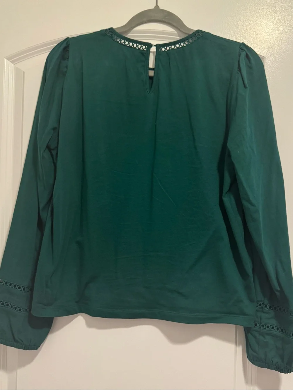 Boden Flo Trim Detail Top in Emerald Night